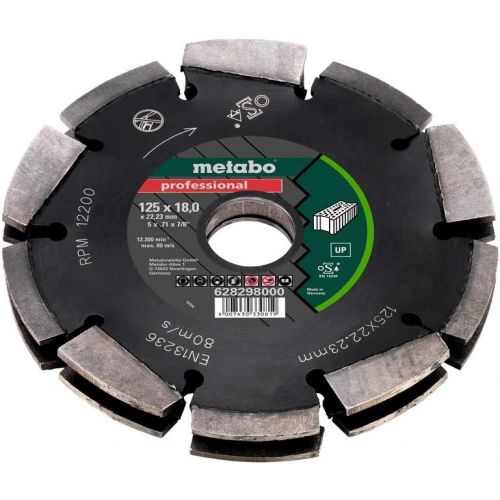  Metabo?- model/Application: Concrete 5x3/4x7/8 Dblrow Slotting Blade (628298000), Diamond Wheels - Slotting Blade
