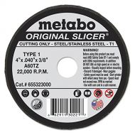 Metabo 55323 Slicer Cutting Wheel, 4 Diameter, 0.04 Thick, A 60 TZ Grit, Aluminum Oxide