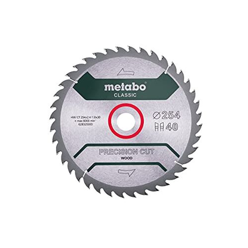  metabo 628325000 628325000-Hoja de Sierra PrecisionCutClassic 254x30 40WZ 20°, Colour