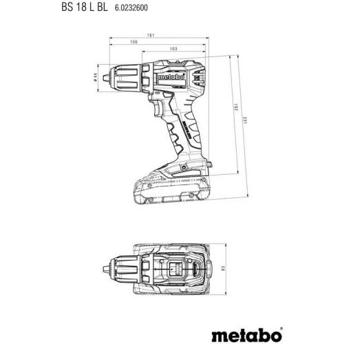  Metabo Akku-Bohrschrauber BS 18 L BL (602326840) MetaLoc Cordless Drill, colour, Size