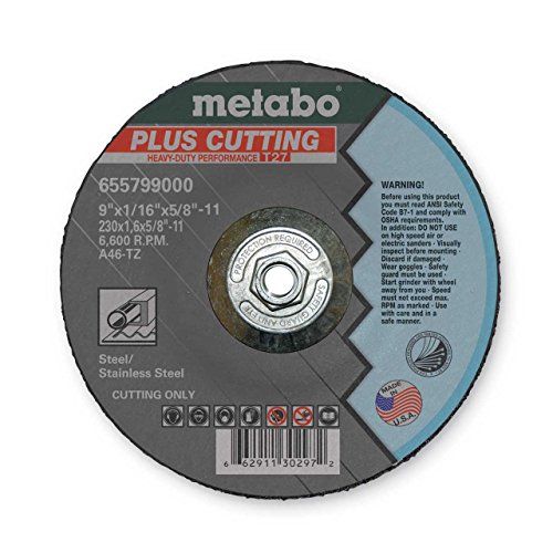  Metabo 655799000 9 x 1/16 x 5/8-11 Plus - Cutting Wheels, 10 pack