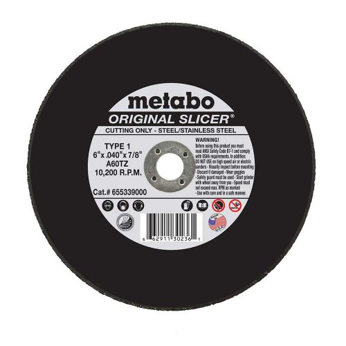  Metabo Cutoff Wheel, Origin.alSlicer, 6X.040x7/8