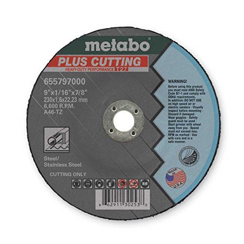  Metabo 655797000 9 x 1/16 x 7/8 Plus - Cutting Wheels, 10 pack
