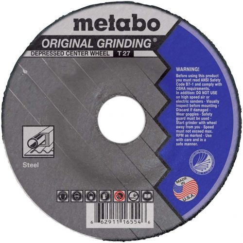  Metabo?- Application: Steel - 6 x 1/4 x 7/8 - A24N Original Grinding (US616554000), Type 27 Depressed Center Grinding Wheels