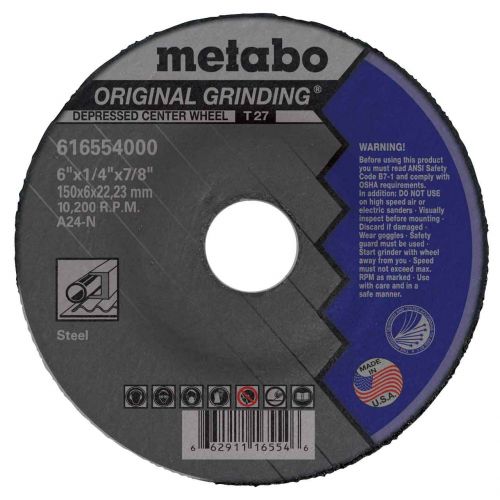  Metabo 616554000 6 x 1/4 x 7/8 Original - Depressed Center Grinding W