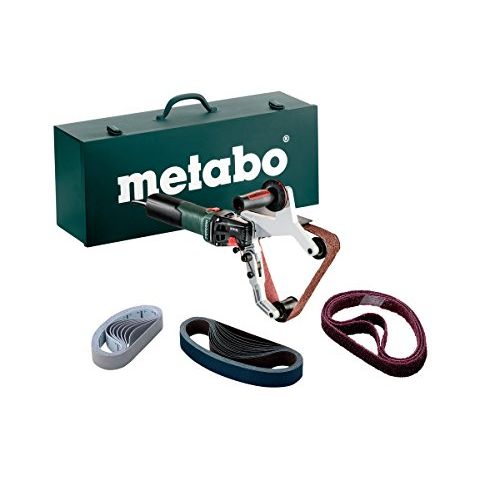  Metabo?- 7 Variable Speed Pipe/Tube Sander Kit - 1, 650-5, 500/min - 13.5 Amp W/Lock-On, Accessory Set (602243620 15-180 Set), Inox - Stainless Steel Finishing, Green/Black/Silver