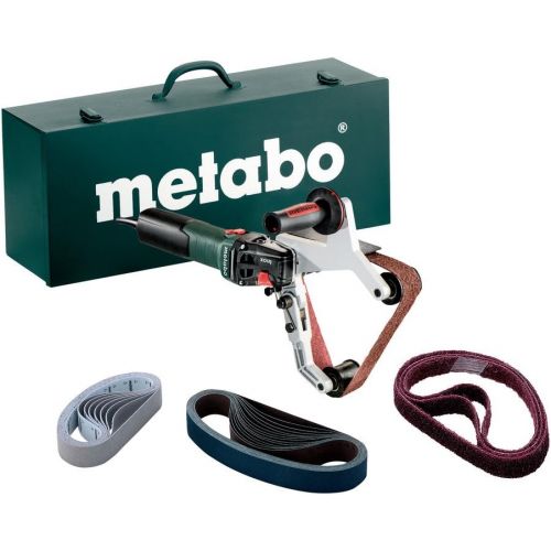  Metabo?- 7 Variable Speed Pipe/Tube Sander Kit - 1, 650-5, 500/min - 13.5 Amp W/Lock-On, Accessory Set (602243620 15-180 Set), Inox - Stainless Steel Finishing, Green/Black/Silver