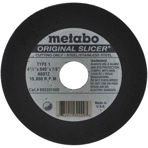  Metabo Slicer Cut Off Wheel 4-1/2 X .040 Box Of 100
