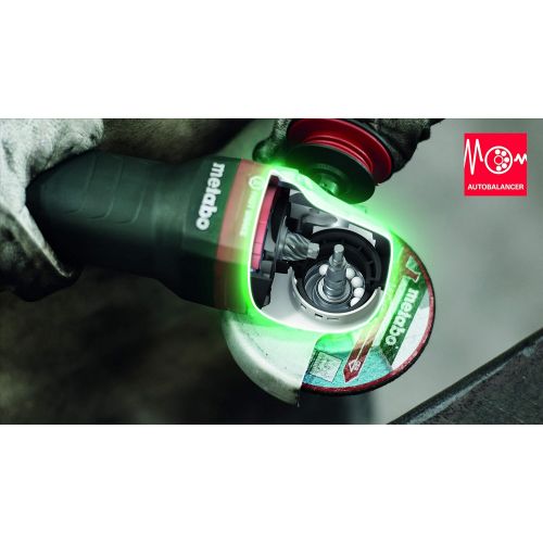  Metabo WEPBA17-150 Quick 14.5 Amp 9,600 rpm Angle Grinder with Brake, Auto-balancer, Electronics and Non-locking Paddle Switch, 6