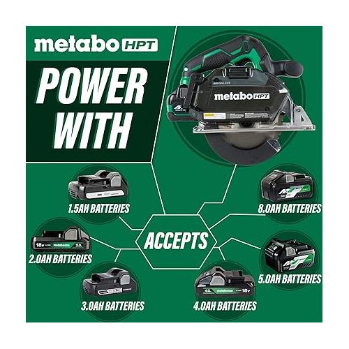  Metabo HPT 18V MultiVolt™ Circular Saw Kit | 5-3/8-Inch Metal Cutting Saw | Lifetime Tool Warranty | CD1805DB