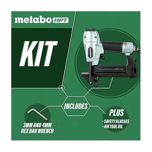  Metabo HPT Flooring Stapler | 18 Gauge | 1/4” Crown Staples | 1/2” to 1-9/16” Length | Pneumatic | 5 Year Professional Warranty | N4004AB