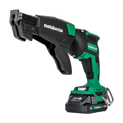  Metabo HPT Cordless 18V MultiVolt™ Drywall Screw Gun Kit | Includes Collated Screw Magazine Attachment | Includes 1-18V 2.0 Ah Battery | Lifetime Tool Warranty | W18DAQB