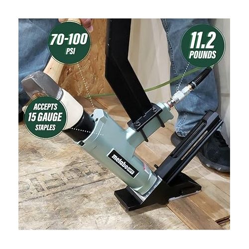  Metabo HPT Flooring Stapler | Pneumatic | Accepts 15.5 Gauge 1