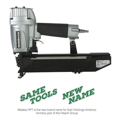  Metabo HPT Pneumatic Stapler, 1-Inch Wide Crown, 16 Gauge, 1-Inch up to 2-Inch Staple Length, High Capacity Magazine, 5-Year Warranty (N5024A2)