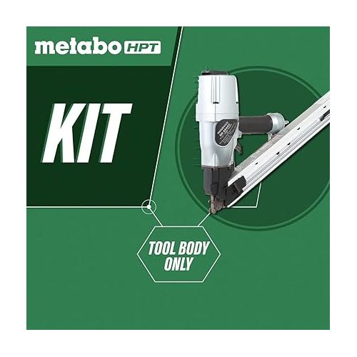  Metabo HPT Metal Connector Nailer | Pro Preferred Brand of Pneumatic Nailers | 36 Degree Magazine | Accepts 1-1/2-Inch to 2-1/2 Nails | Ideal for Fastening Metal Connectors to Wood | NR65AK2