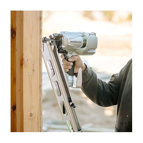  Metabo HPT Framing Nailer | High Grade Aluminum Magazine | Tool-less Depth Adjustment | Pneumatic | Framing Nails 2-Inch to 3-1/4-Inch | Rafter Hook | NR83A5(Y)