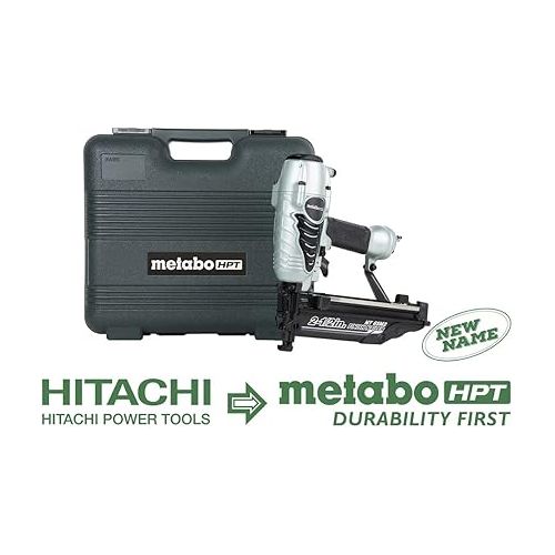  Metabo HPT Finish Nailer | 16 Gauge Finish Nails - 1-Inch up to 2-1/2-Inch | Integrated Air Duster | 5-Year Warranty | NT65M2S