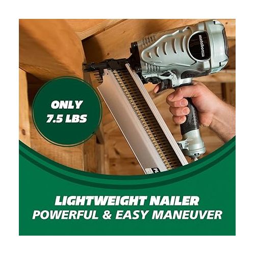  Metabo HPT Framing Nailer, The Pro Preferred Brand of Pneumatic Nailers*, 21° Magazine, Accepts 2