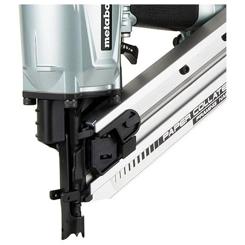  Metabo HPT Framing Nailer, Pneumatic, Accepts 30 Degree Paper Strip Collated Clipped Head Nails and 30 Degree Paper Strip Collated Offset Round Head Nails, 2-Inch to 3-1/4-Inch (NR83AA5)