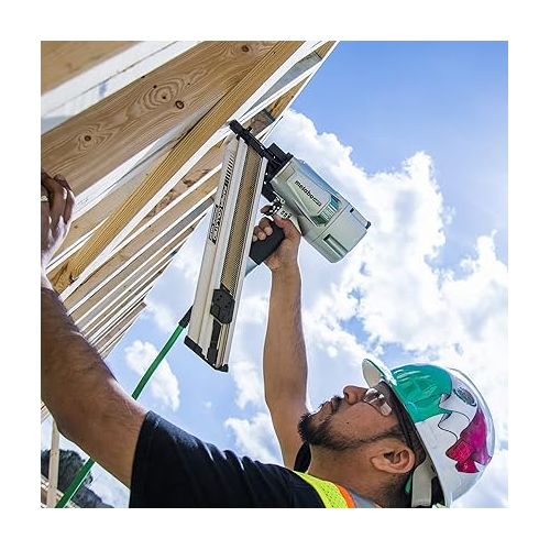  Metabo HPT Framing Nailer, Pneumatic, Accepts 30 Degree Paper Strip Collated Clipped Head Nails and 30 Degree Paper Strip Collated Offset Round Head Nails, 2-Inch to 3-1/4-Inch (NR83AA5)