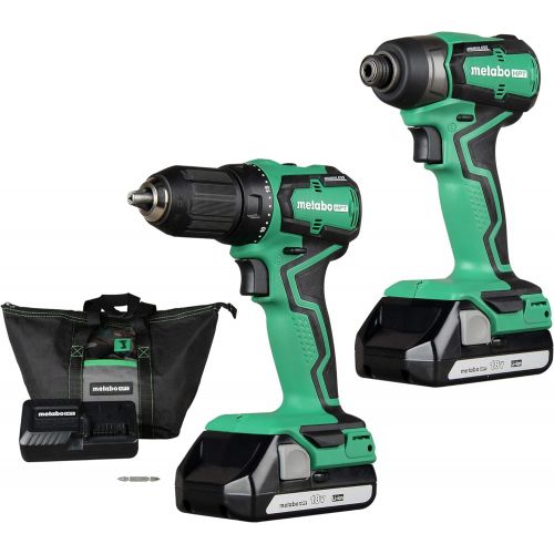  Metabo HPT 18V MultiVolt Cordless Combo Kit Includes Drill and Impact Driver Sub-Compact Brushless Motor Lithium-Ion Batteries Lifetime Tool Warranty KC18DDX