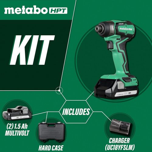  Metabo HPT Cordless 18V Impact Driver Sub-Compact Brushless Motor Lithium-Ion Batteries Lifetime Tool Warranty WH18DDX