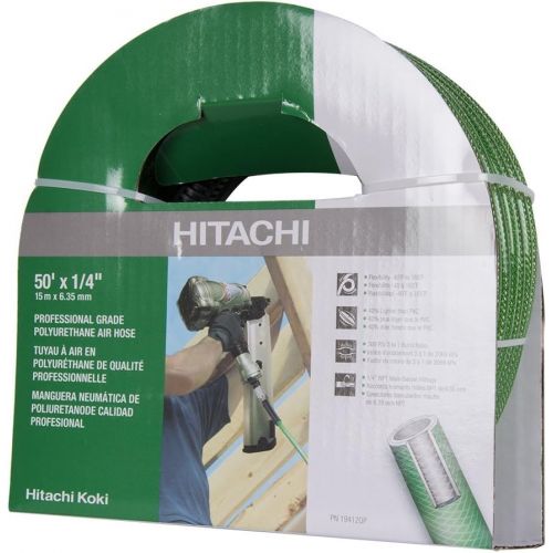  Hitachi 19412QP 1/4-Inch by 50 Foot Polyurethane Green Air Hose, No Fittings