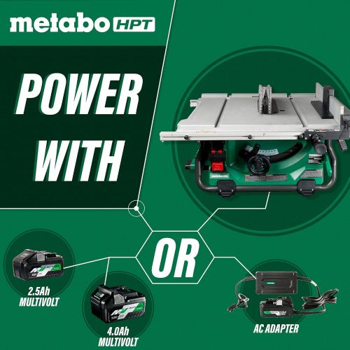  Metabo HPT 36V MultiVolt Table Saw | 10-Inch Blade | Tool Body Only | C3610DRJQ4