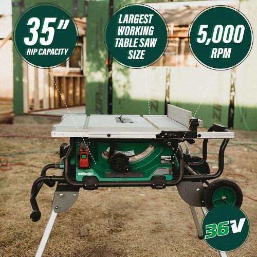  Metabo HPT 36V MultiVolt Table Saw | 10-Inch Blade | Tool Body Only | C3610DRJQ4