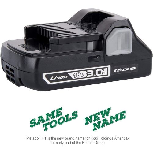  Metabo HPT 18V Battery, 3.0 Ah, Lithium-Ion, Slide Style, Compact and Lightweight Design (339782M)