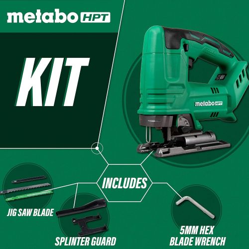  Metabo HPT 18V MultiVolt Jig Saw | 2500 SPM | Variable Speed Trigger | Tool Only | CJ18DAQ4