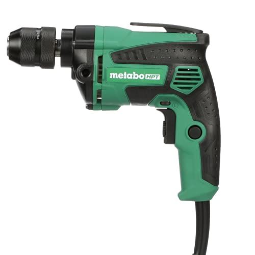  Metabo HPT Drill, Corded, 7-Amp, 3/8-Inch, Metal Keyless Chuck, Variable Speed w/ Dial, Rubber Over-Molded Handle, Forward / Reverse, 5-Year Warranty (D10VH2)