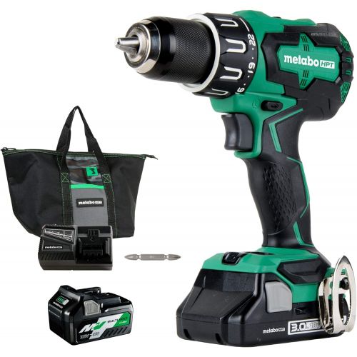  Metabo HPT 18V Cordless Hammer Drill | Includes Two Batteries | 1-36V/18V Multivolt 5.0 Ah & 1-18V Compact 3.0 Ah Battery | 1/2 Keyless Chuck | 620 In/Lbs Turning Torque | DV18DBFL