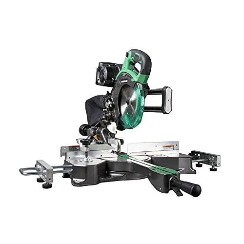  Metabo HPT 36V MultiVolt Sliding Miter Saw | 7-1/4-Inch Blade | Dual Bevel | Tool Body Only | C3607DRAQ4, Green