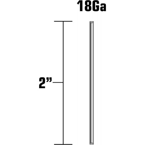  Metabo HPT 2 Inch 18 Gauge Brad Finish Nails | 5,000 Count | 14108SHPT