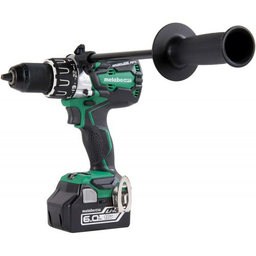  Metabo HPT 18V Cordless Brushless Hammer Drill Kit, include 2-18V 6.0Ah Lithium Ion Slide-Type Batteries, Reactive Force Control, 1,205 In/Lbs of Turning Torque (DV18DBL2)