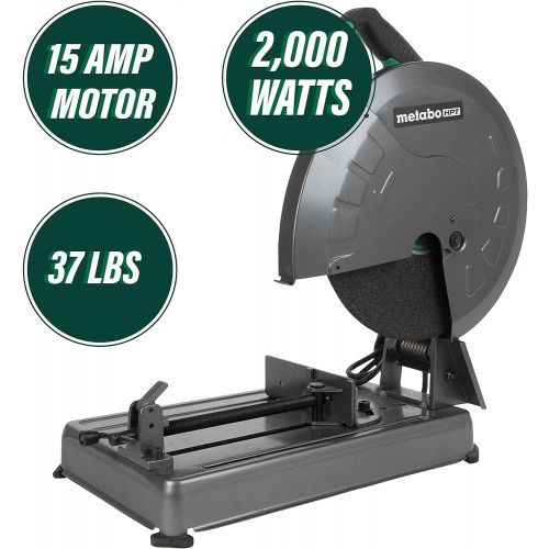  Metabo HPT Metal Chop Saw, 14-Inch Cut-off Wheel, Portable and Lightweight, Powerful 15-Amp Motor (CC14SFS)