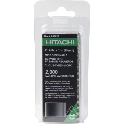  Metabo HPT Hitachi 23002S 1-Inch x 23-Gauge Electro-Galvanized Headless Pins, 2000-Pack