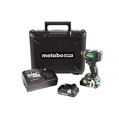  Metabo HPT 18V Cordless Impact Driver Kit | Triple Hammer Technology | Two Compact 3.0Ah Li-Ion Batteries | Powerful 1,832 in/lbs Torque | IP56 Compliant | LED Light | WH18DBDL2