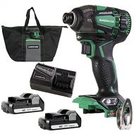 Metabo HPT 18V MultiVolt Cordless Triple Hammer Impact Driver Kit | 4-Stage Electronic Speed Switch | IP56 Rated | Lifetime Tool Warranty | WH18DBDL2C, Green