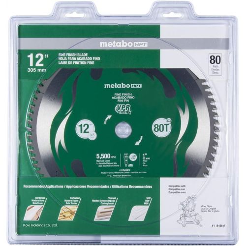  Metabo HPT 115436M 12 in. 80-Tooth Fine Finish VPR Blade