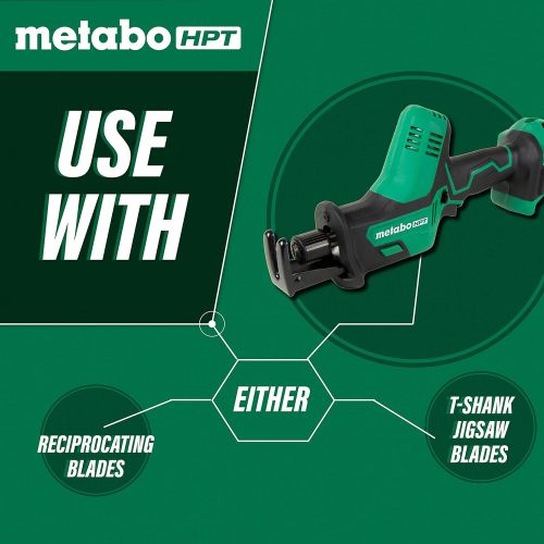  Metabo HPT 18V One Handed Reciprocating Saw | 3,200 Strokes Per Minute | Accepts Reciprocating or Jig Saw Blades | Lifetime Tool Warranty | CR18DAQ4