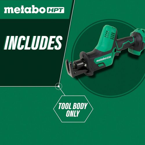  Metabo HPT 18V One Handed Reciprocating Saw | 3,200 Strokes Per Minute | Accepts Reciprocating or Jig Saw Blades | Lifetime Tool Warranty | CR18DAQ4