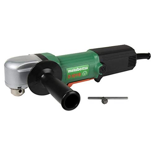  Metabo HPT Right Angle Corded Drill, 4.6-Amp, 3/8-Inch, 3-1/4-Inch Low Profile Head, 500-2300 Rpm, Removable Side Handle, Contractor-Grade Cast Aluminum Gear Housing, 5-Year Warran