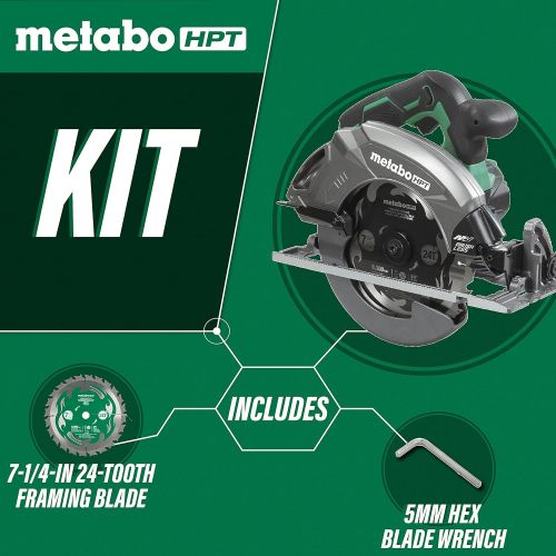  Metabo HPT 36V MultiVolt Cordless Circular Saw | 7-1/4-in | Tool Body Only | C3607DAQ4