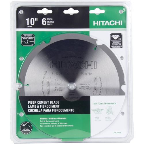  Metabo HPT 18108 10-Inch 6 Tooth Fiber Cement Cutting Blade with 5/8-Inch Arbor