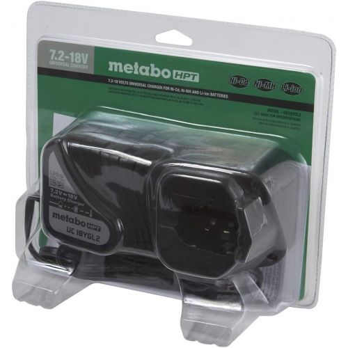  Metabo HPT Battery Charger, Universal, 7.2V to 18V, Li-Ion/NiCd/NiMH, Post Style (UC18YGL2M)