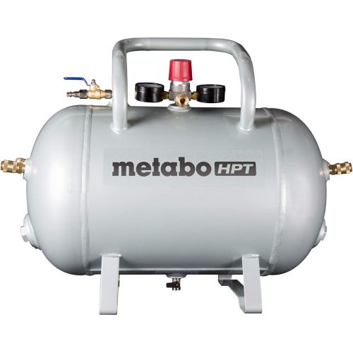  Metabo HPT Reserve Air Tank | Five Quick Connect Couplers | 10-Gallon Capacity | ASME Certified | UA3810AB