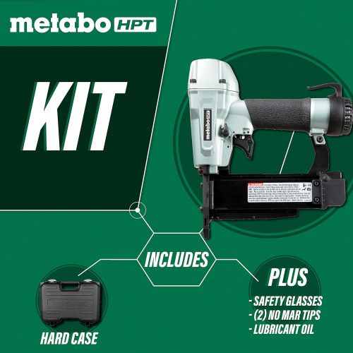  Metabo HPT Pin Nailer Kit | 23 Gauge | 1/2-Inch To 2-Inch Pin Nails | Built-In Silencer | 5 Year Warranty | NP50A