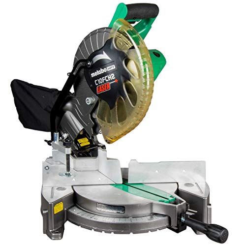  Metabo HPT 10-Inch Compound Miter Saw | Laser Marker | 15-Amp Motor | Single Bevel | (C10FCH2S)